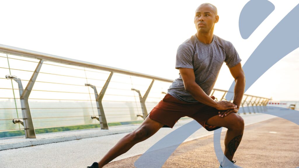 man doing a side lunge