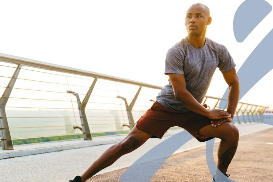 man doing a side lunge